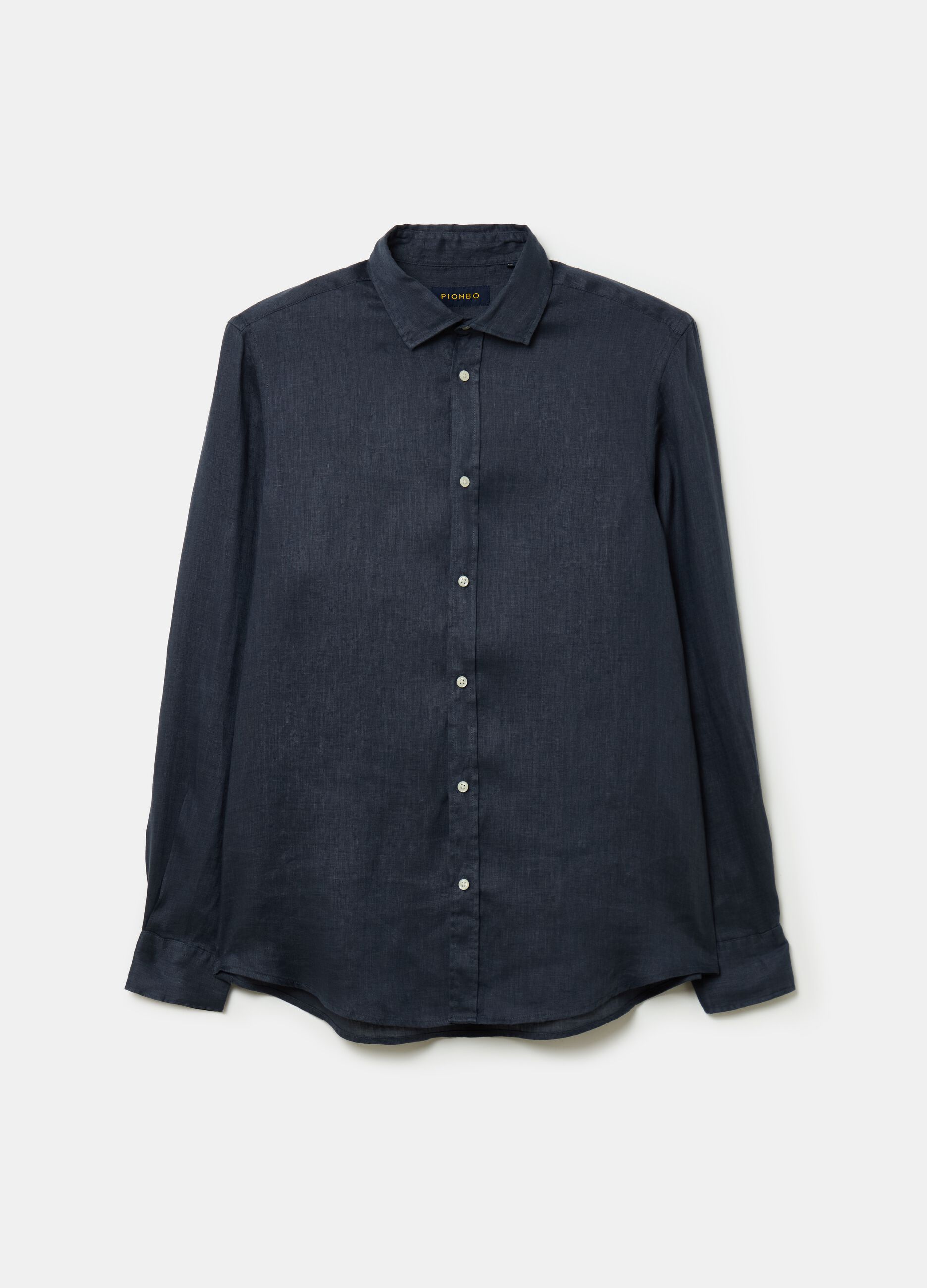 Solid colour linen shirt