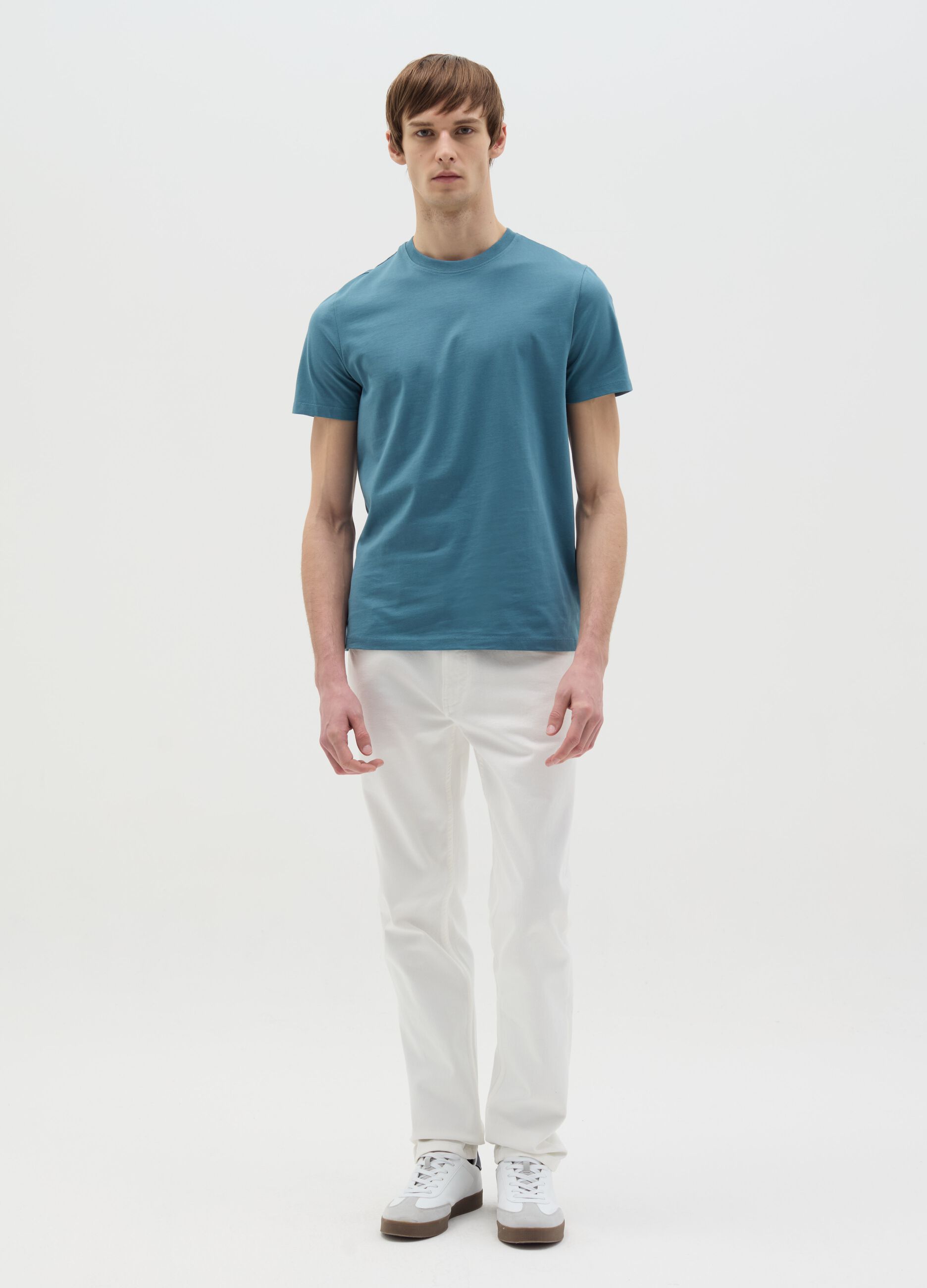 Organic cotton T-shirt with round neck