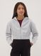 Girls&rsquo; cropped grey cotton-blend hoodie_0