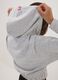 Girls&rsquo; cropped grey cotton-blend hoodie_1