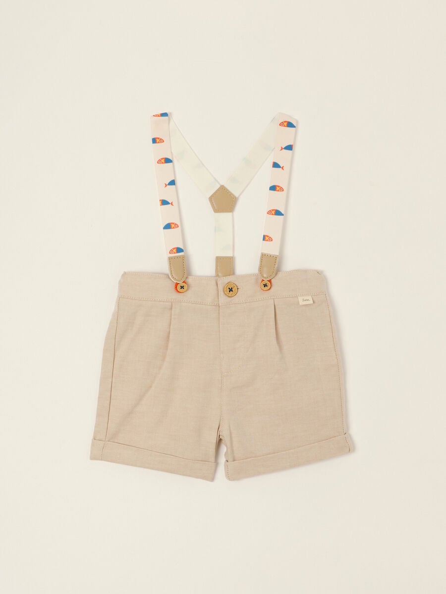 Shorts in twill misto lino IANA _0