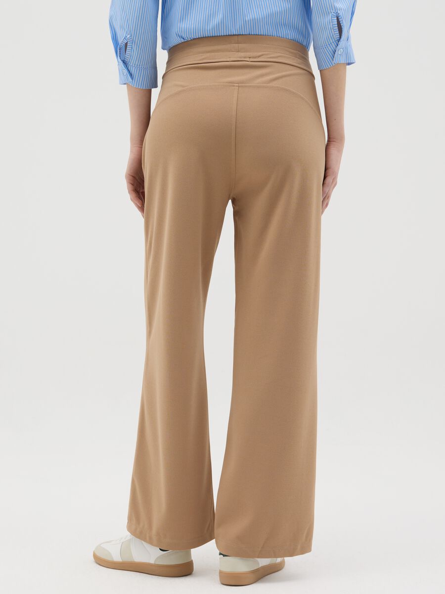Beige palazzo trousers with pockets_2
