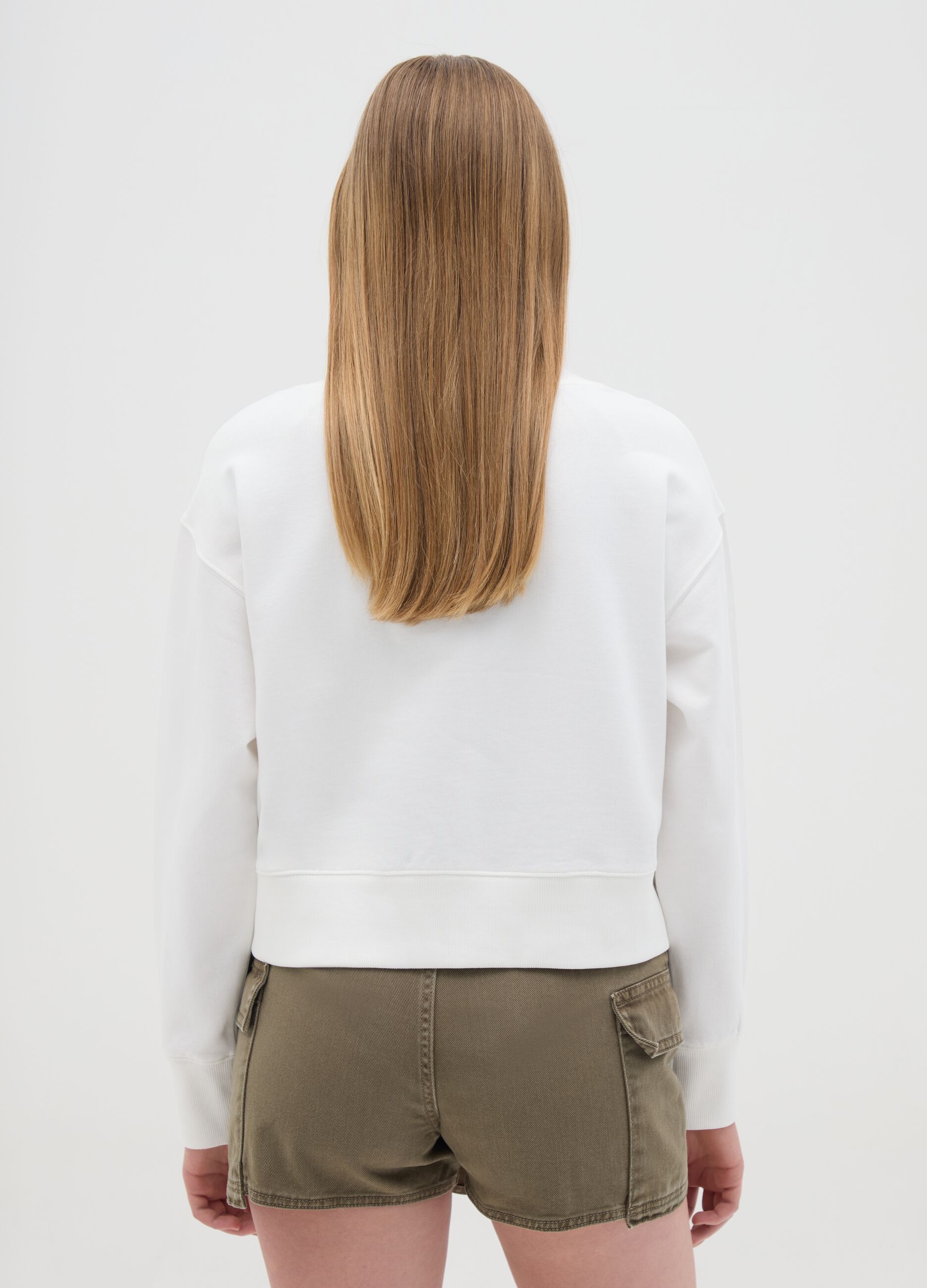 French Terry sweatshirt with Stitch print