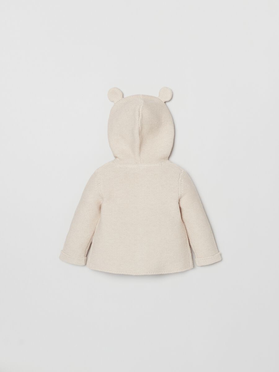 Cardigan in maglia con cappuccio_1