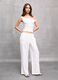 100% Linen Wide-Leg Trousers White_4