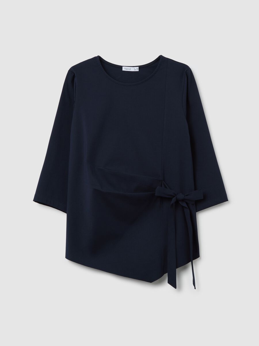Blue blouse with bow_4