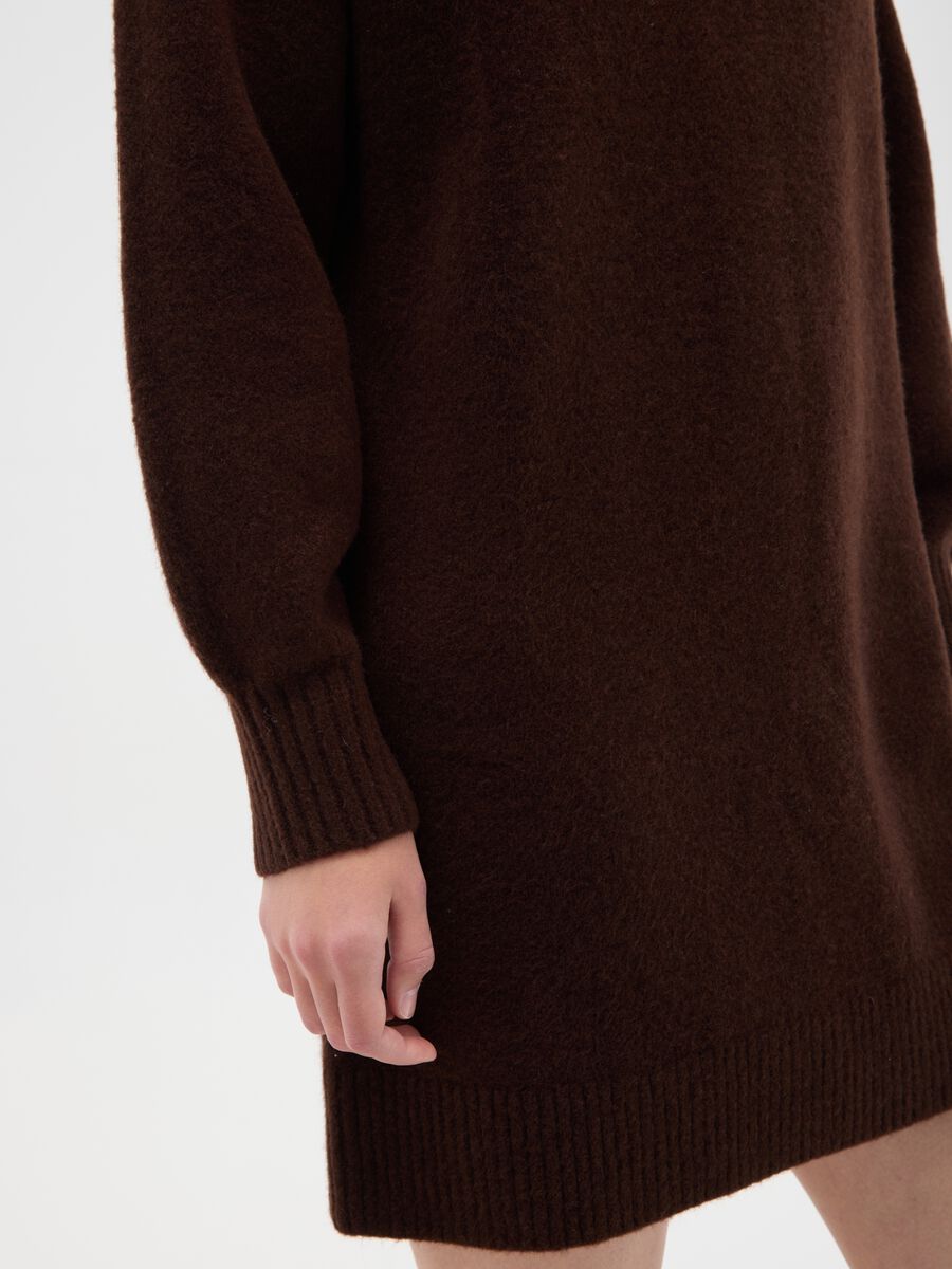 Maglione a collo alto marrone regular fit_3