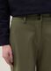 Pantaloni wide leg in misto cotone elasticizzato verdi regular fit_3