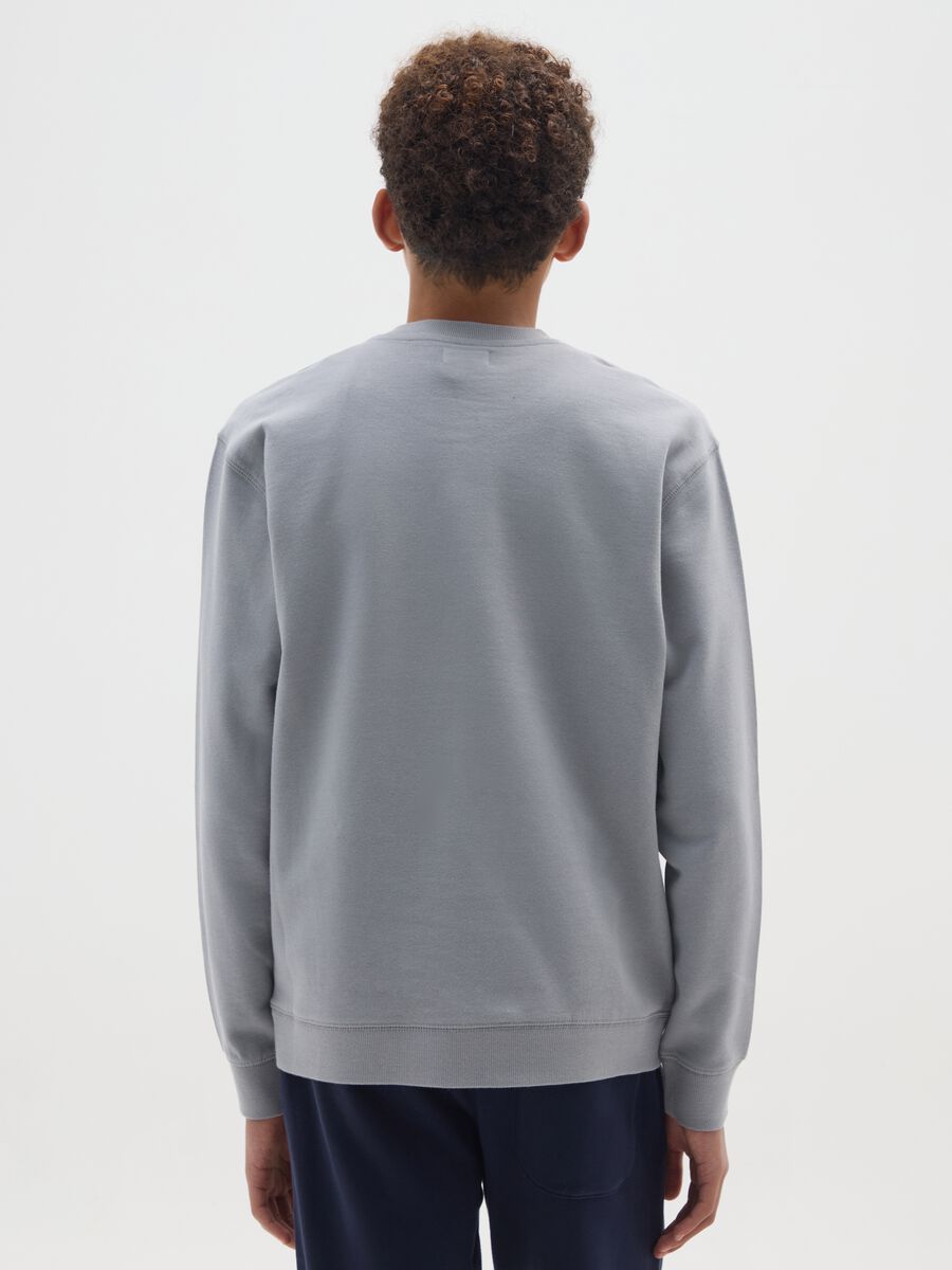 Felpa grigia in cotone per ragazzo_1