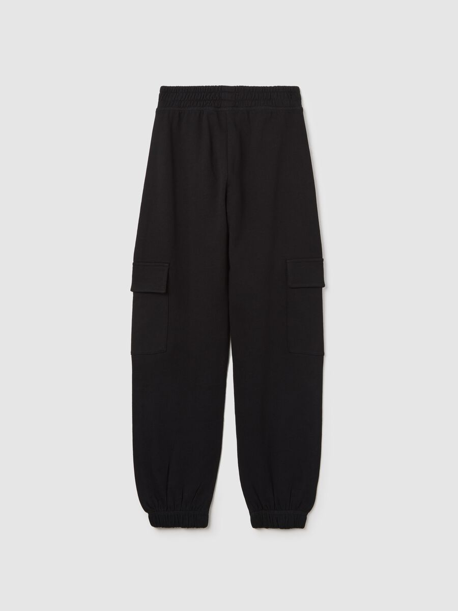 Cargo joggers with elasticated edging_4
