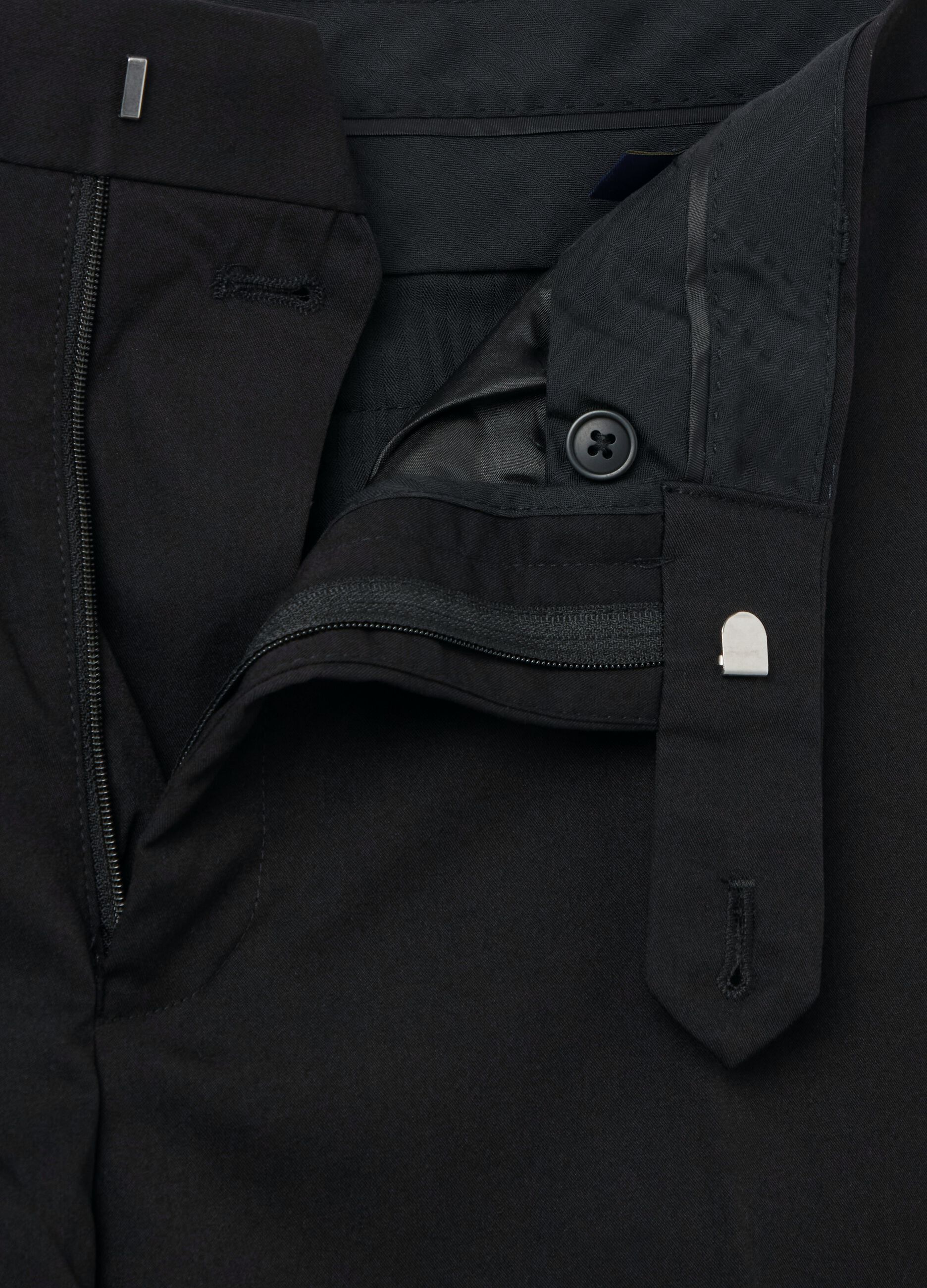Regular-fit, solid colour smart trousers