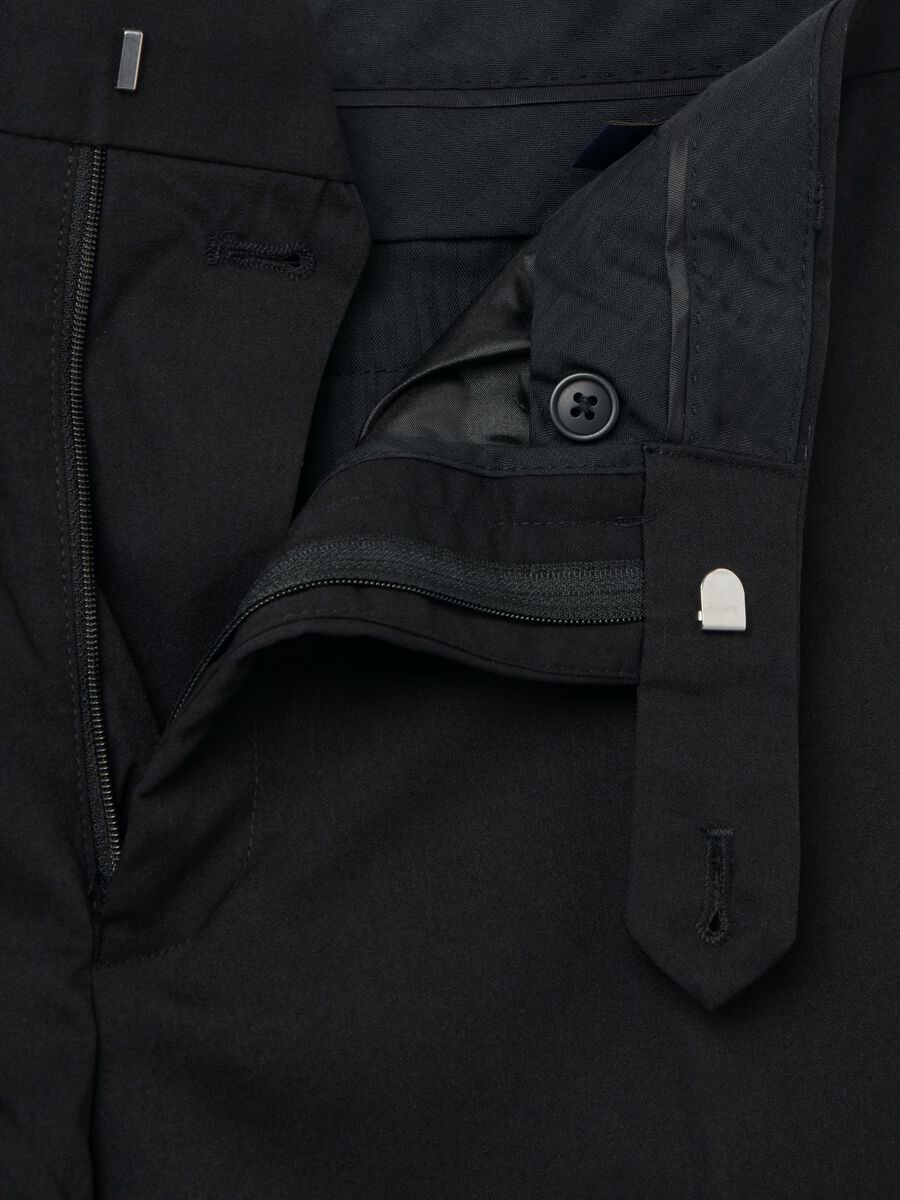 Regular-fit, solid colour smart trousers_5