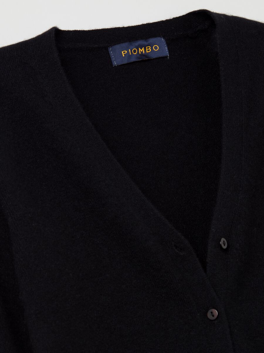 Cardigan in cashmere with V neck_5