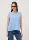 Sky-Blue Pure Cotton Blouse with Floral Embroidery, Regular Fit_2