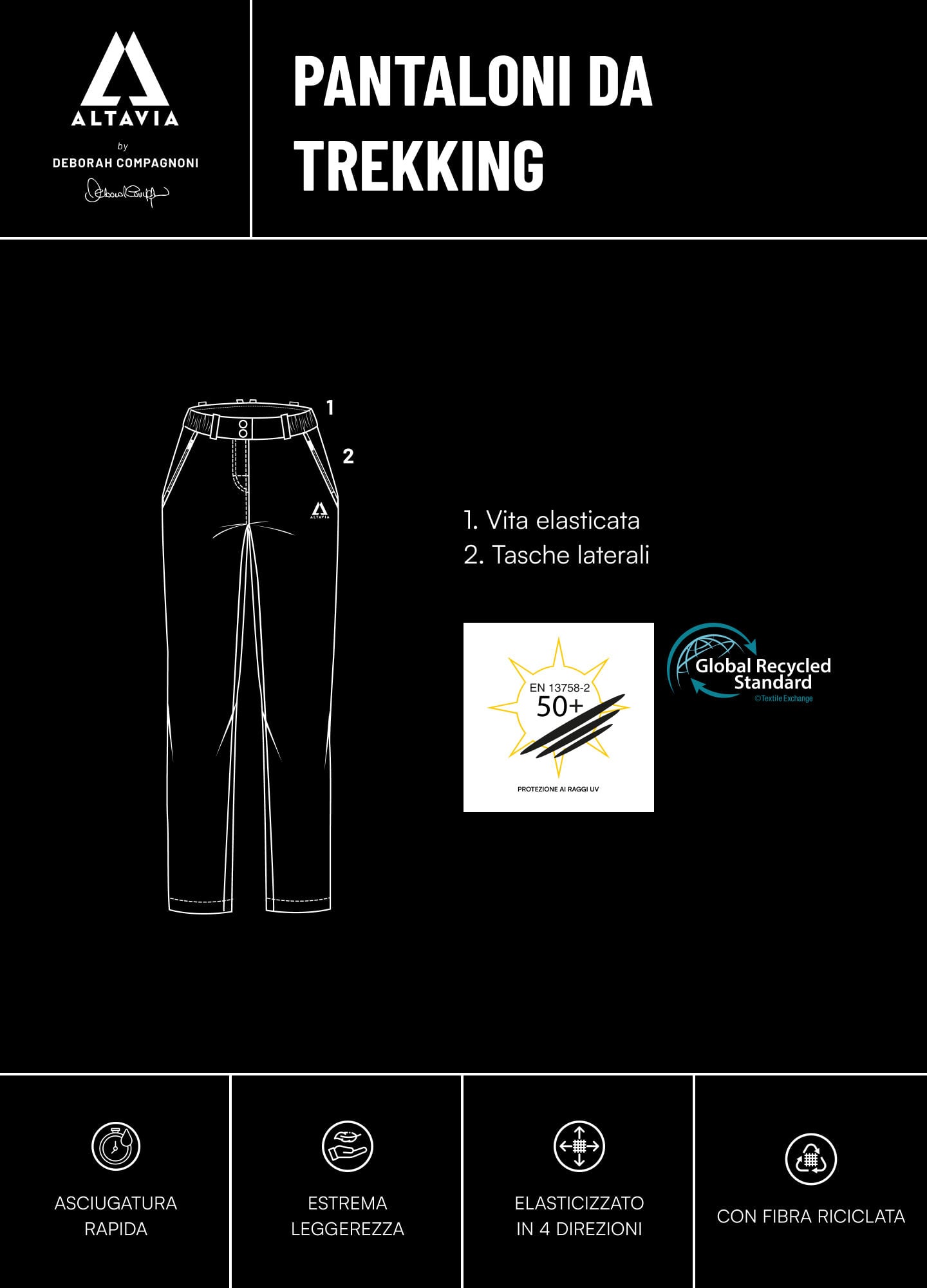 ALTAVIA Trekking Trousers WITH DEBORAH COMPAGNONI