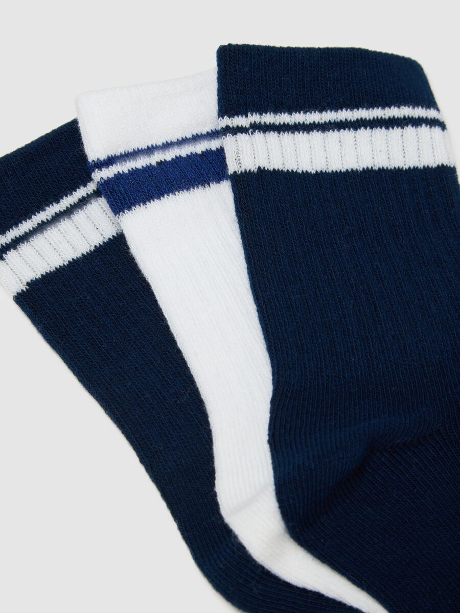 Set of multicoloured stretchy cotton boy's socks tripack_1