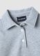 Grey cotton-blend polo with all-over rhinestones, regular fit_5