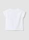 White stretch cotton T-shirt with knot and Toy Story print for girls_1