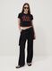 Black pure cotton regular fit T-shirt with print_1