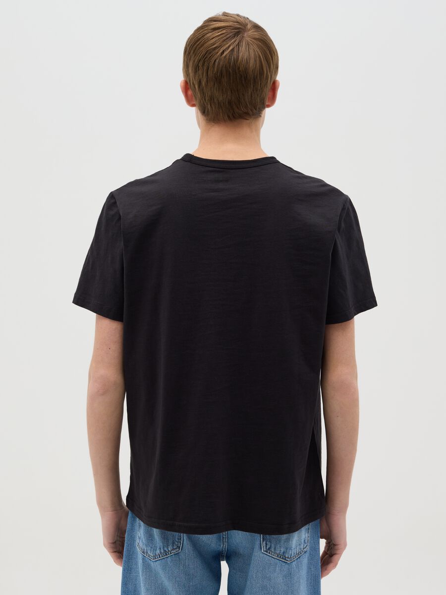 Cotton T-shirt with poker motif print_3