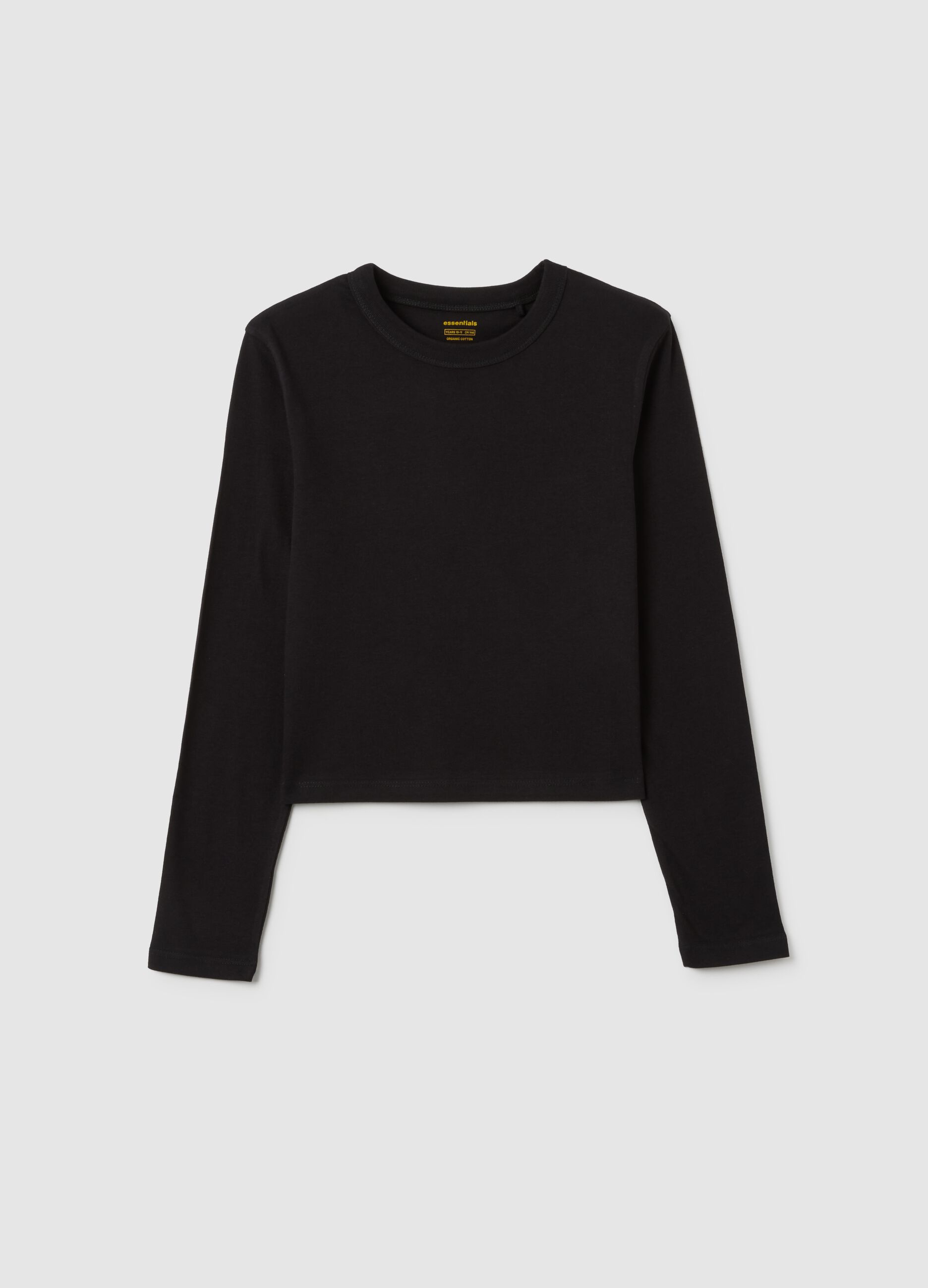 Girls' pure cotton black regular fit sweater