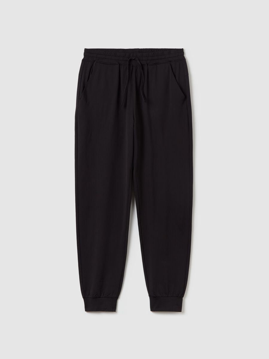 Technical fabric joggers with drawstring_4