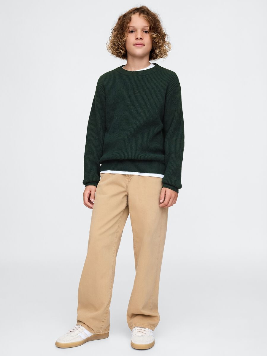 Pullover with ribbed design_1