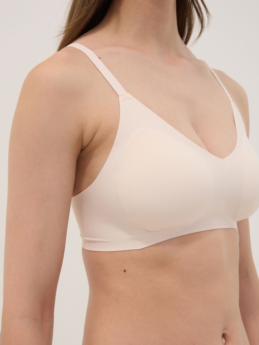 Reggiseno rosa in tessuto elasticizzato con imbottitura removibile_3