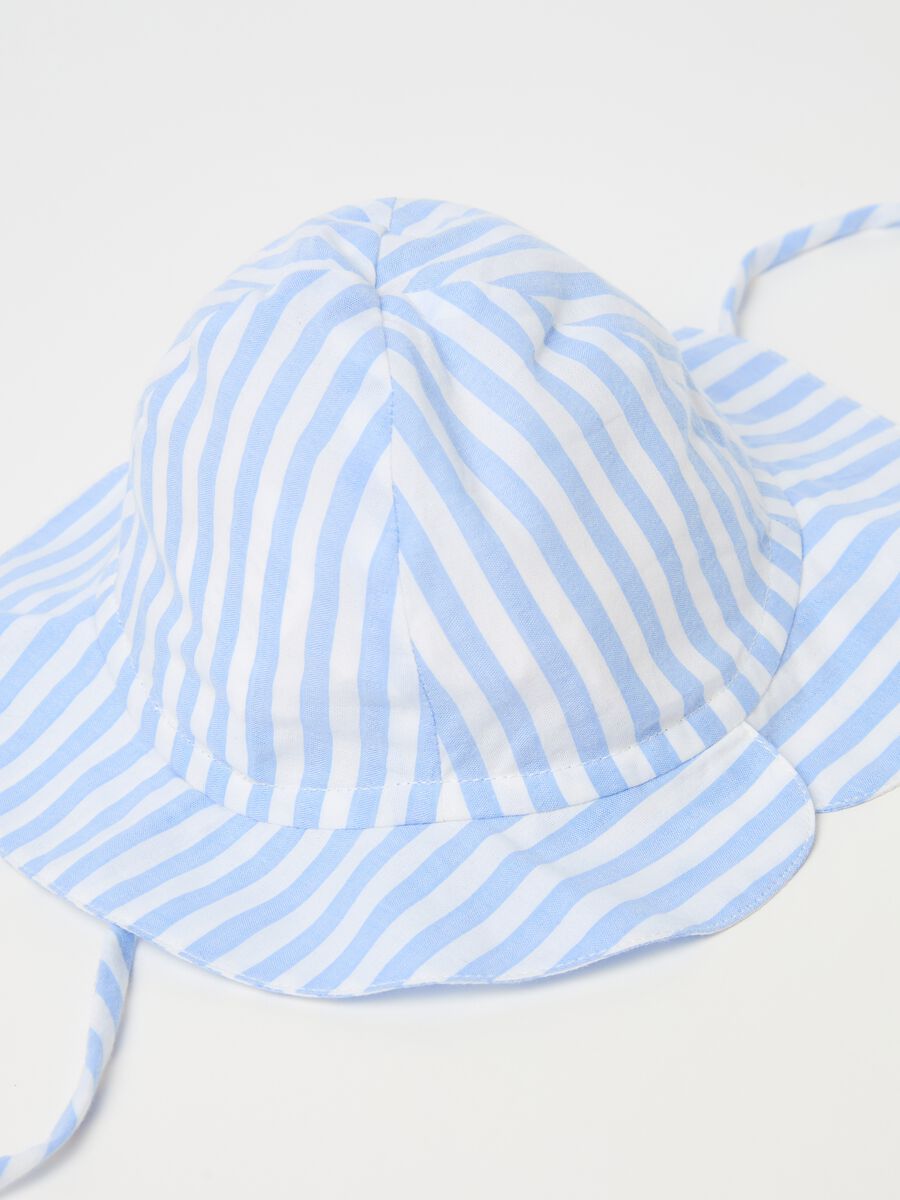 Cotton hat with striped pattern_1