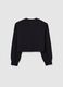 Girl's black pure cotton sweatshirt regular fit_4