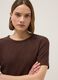 Brown short-sleeve viscose-blend T-shirt, regular fit_0