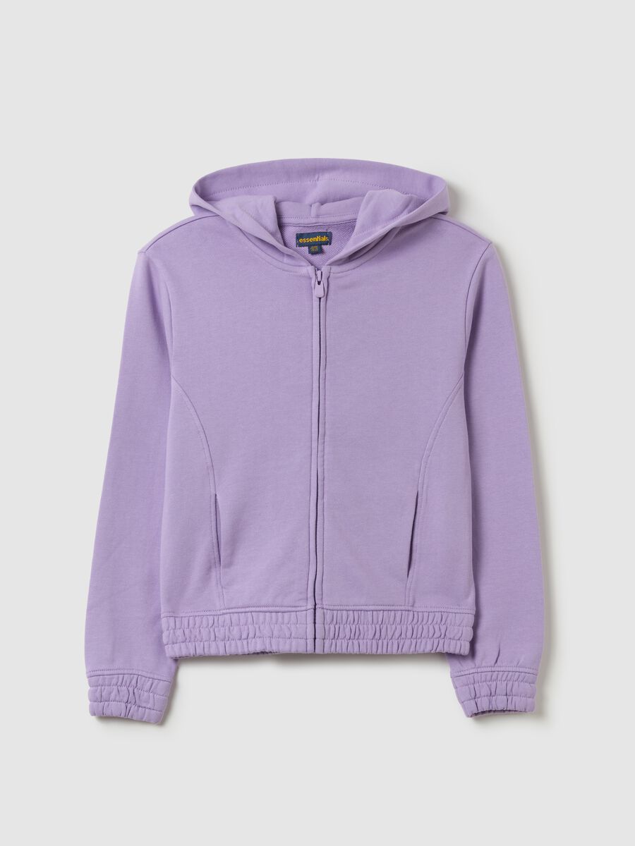 Essential full-zip sweatshirt in French terry with hood_3