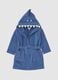 Children's blue pure cotton bathrobe_0