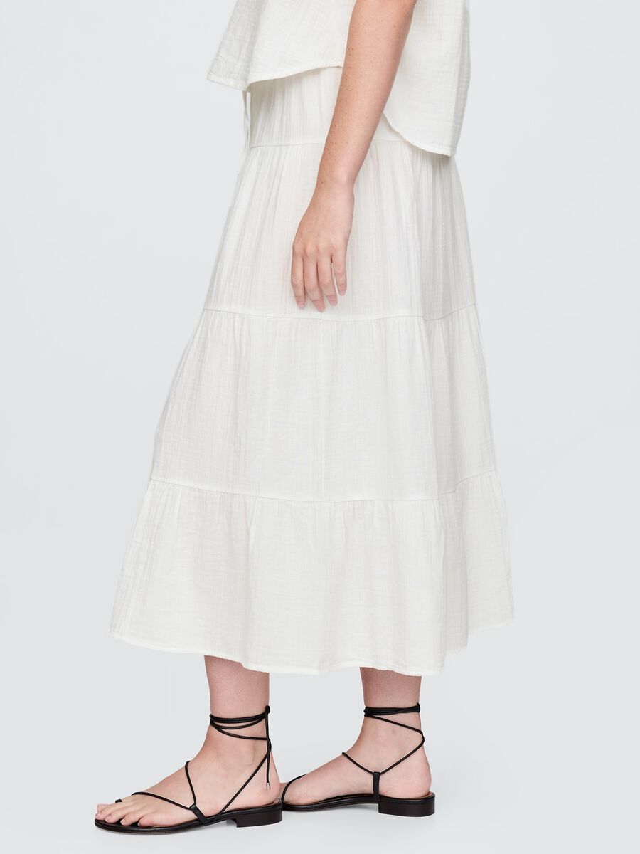 White set with top and tiered long skirt_1
