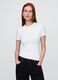 White short-sleeve stretch T-shirt_0
