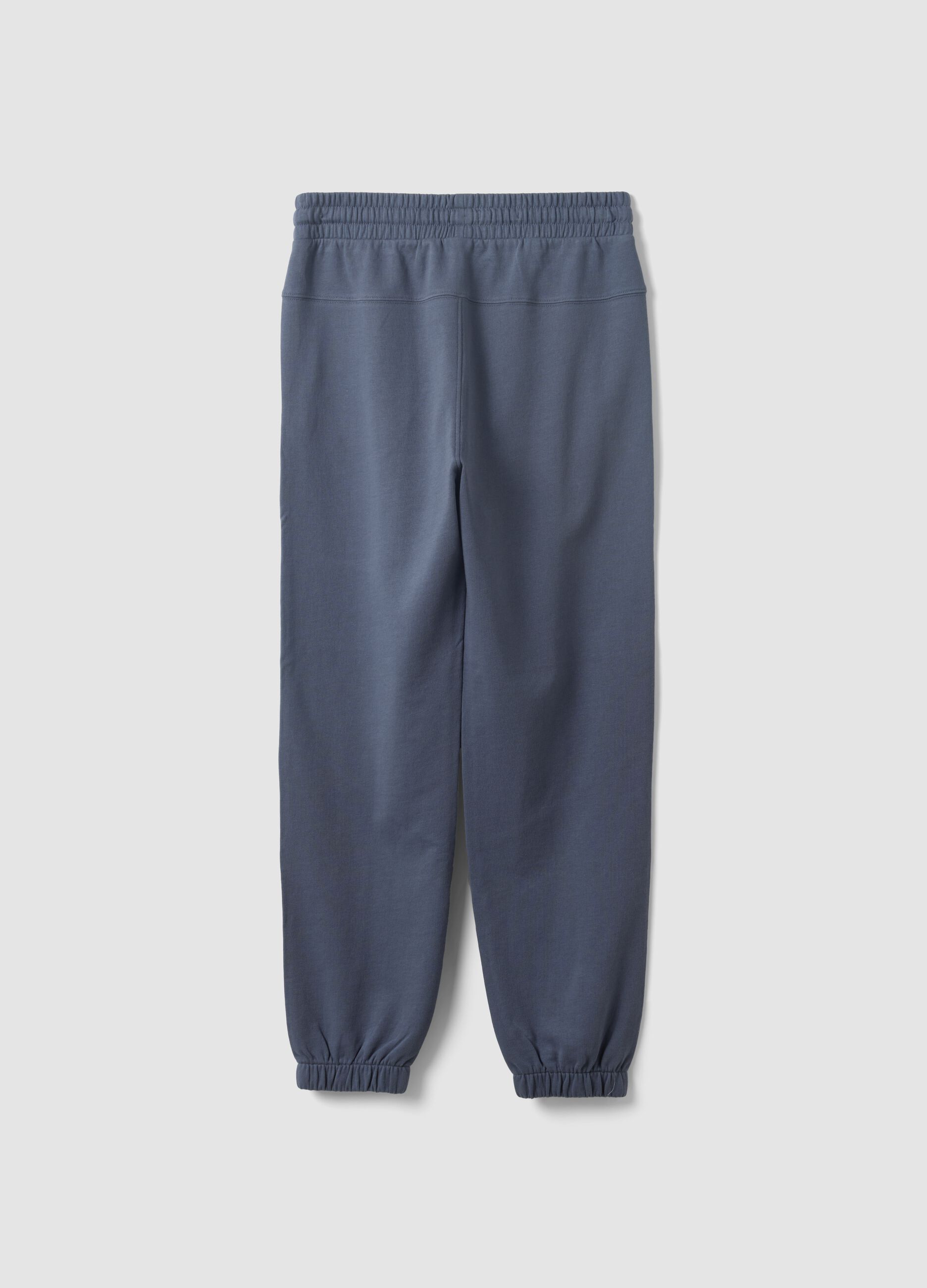 Grey oversized pure cotton jogger trousers with "Get Hyped" slogan for boys