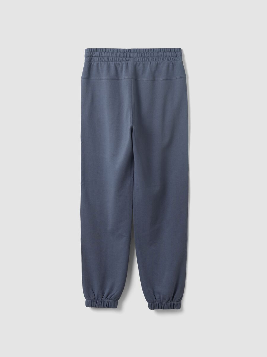 Pantaloni jogger over fit grigia in puro cotone con scritta "Get Hyped" per ragazzo_5