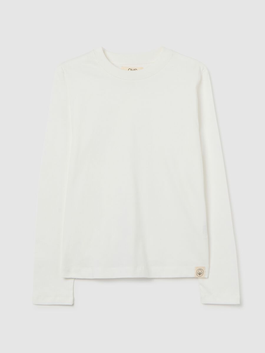 White pure cotton regular fit sweater_4