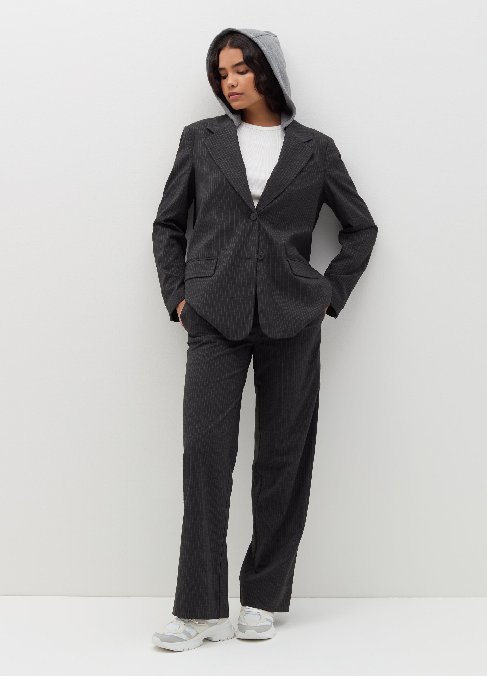 Blazer with hood