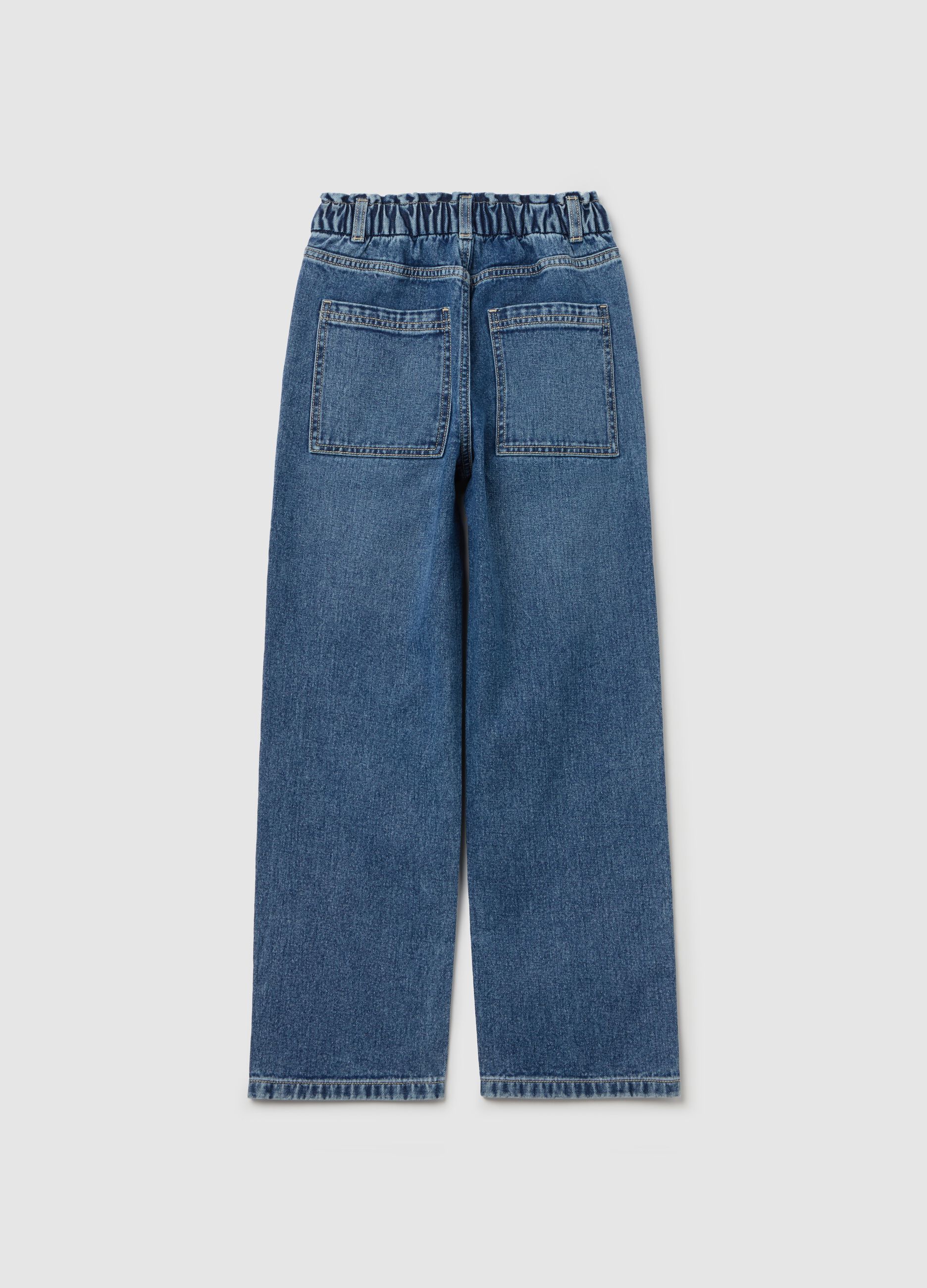 Jeans paper bag con tasche