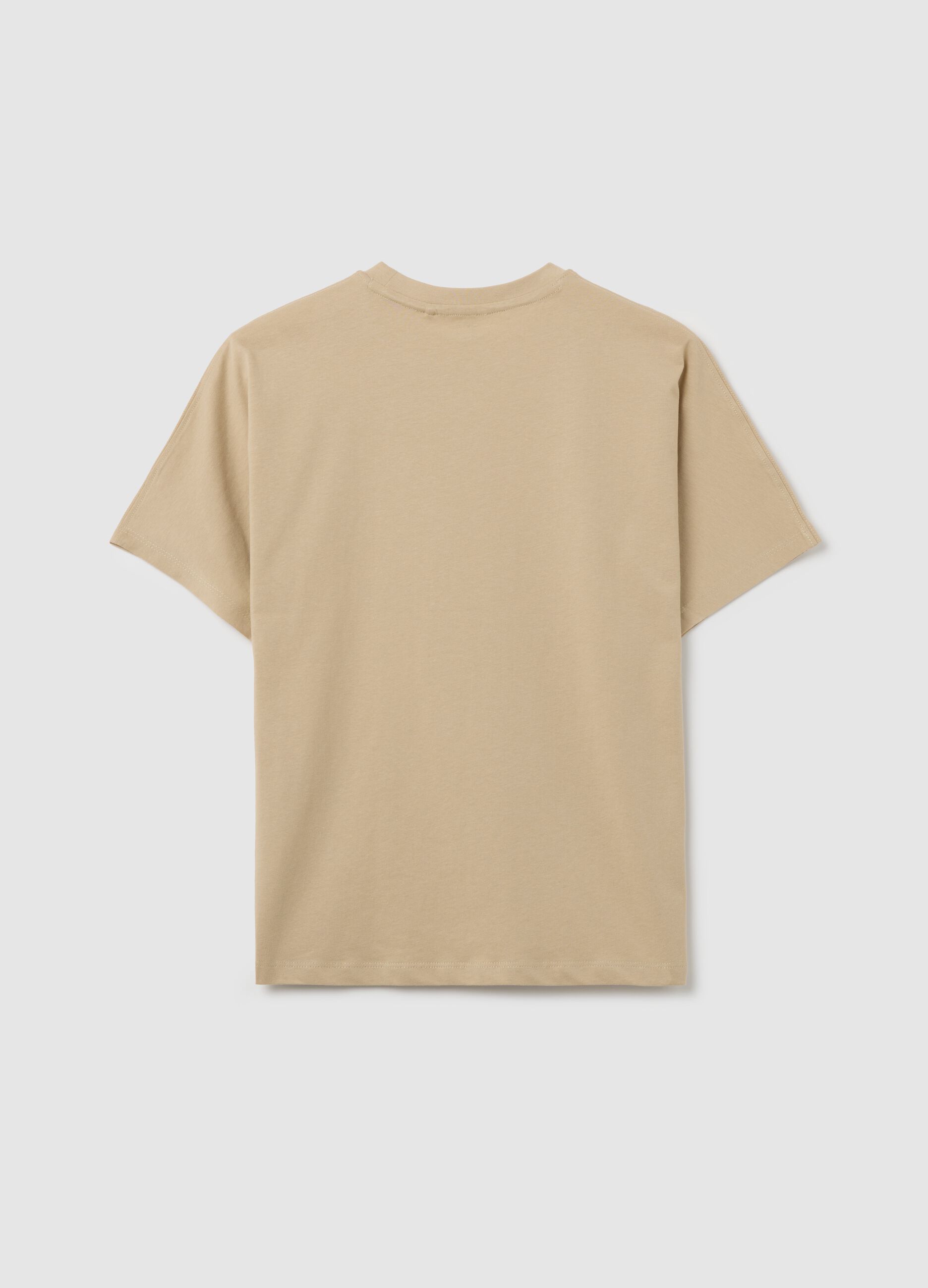 Beige T-shirt with Suburbans print