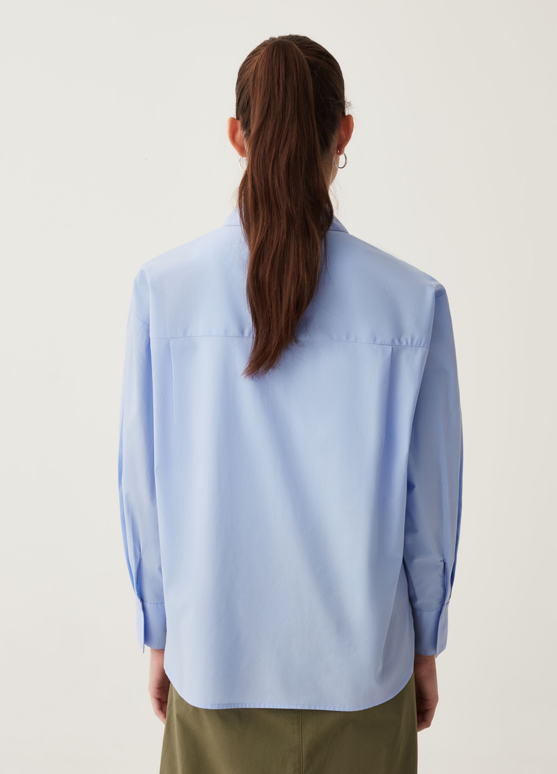 Camicia in popeline tinta unita_2