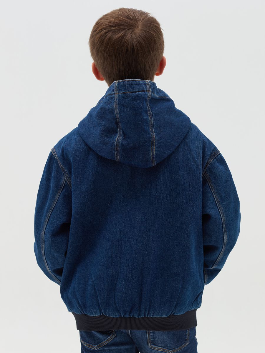 Bomber in denim con cappuccio_2