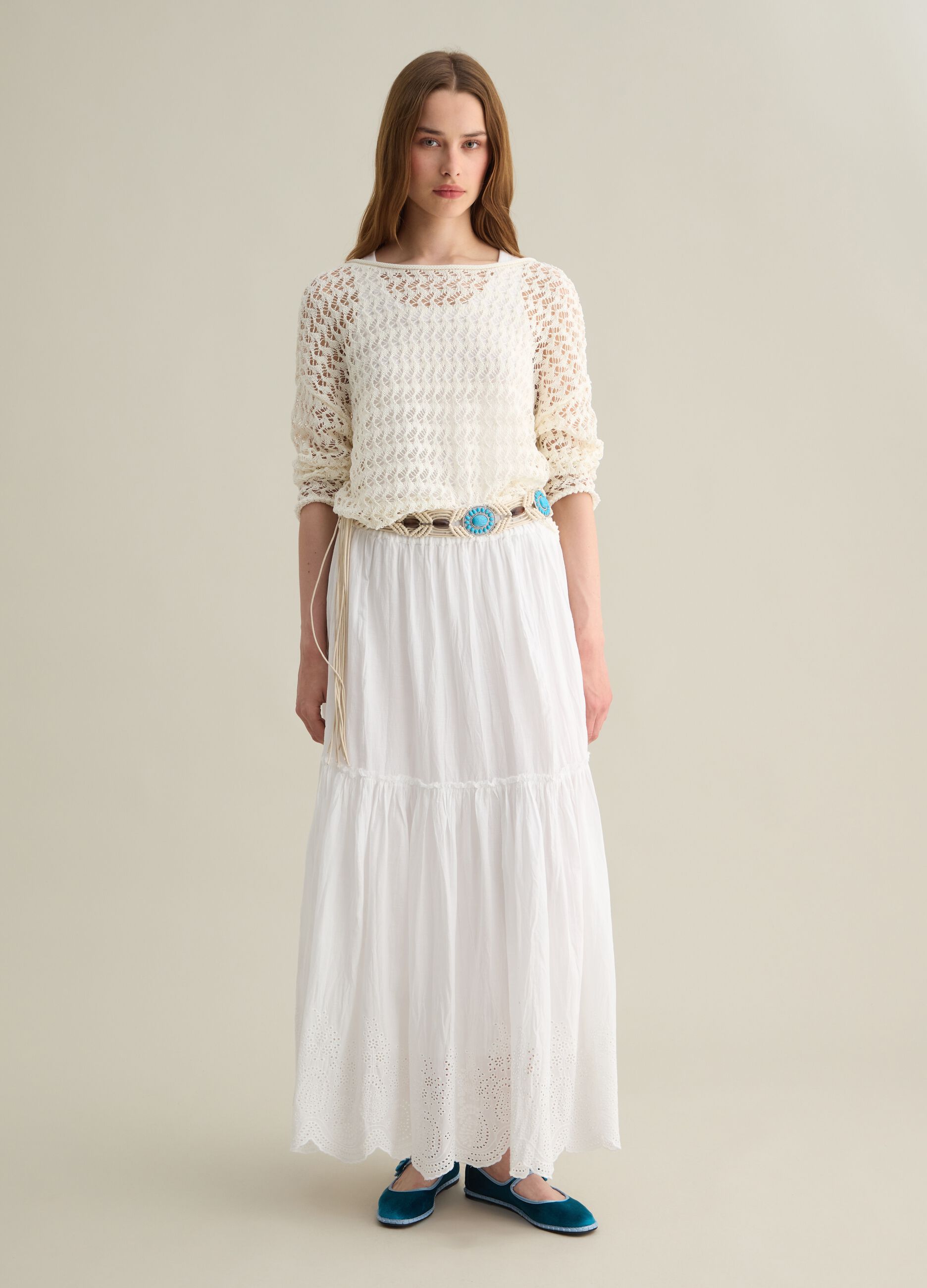 Boho belt with turquoise details