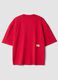 Red crew-neck T-shirt in pure cotton, boxy fit_6