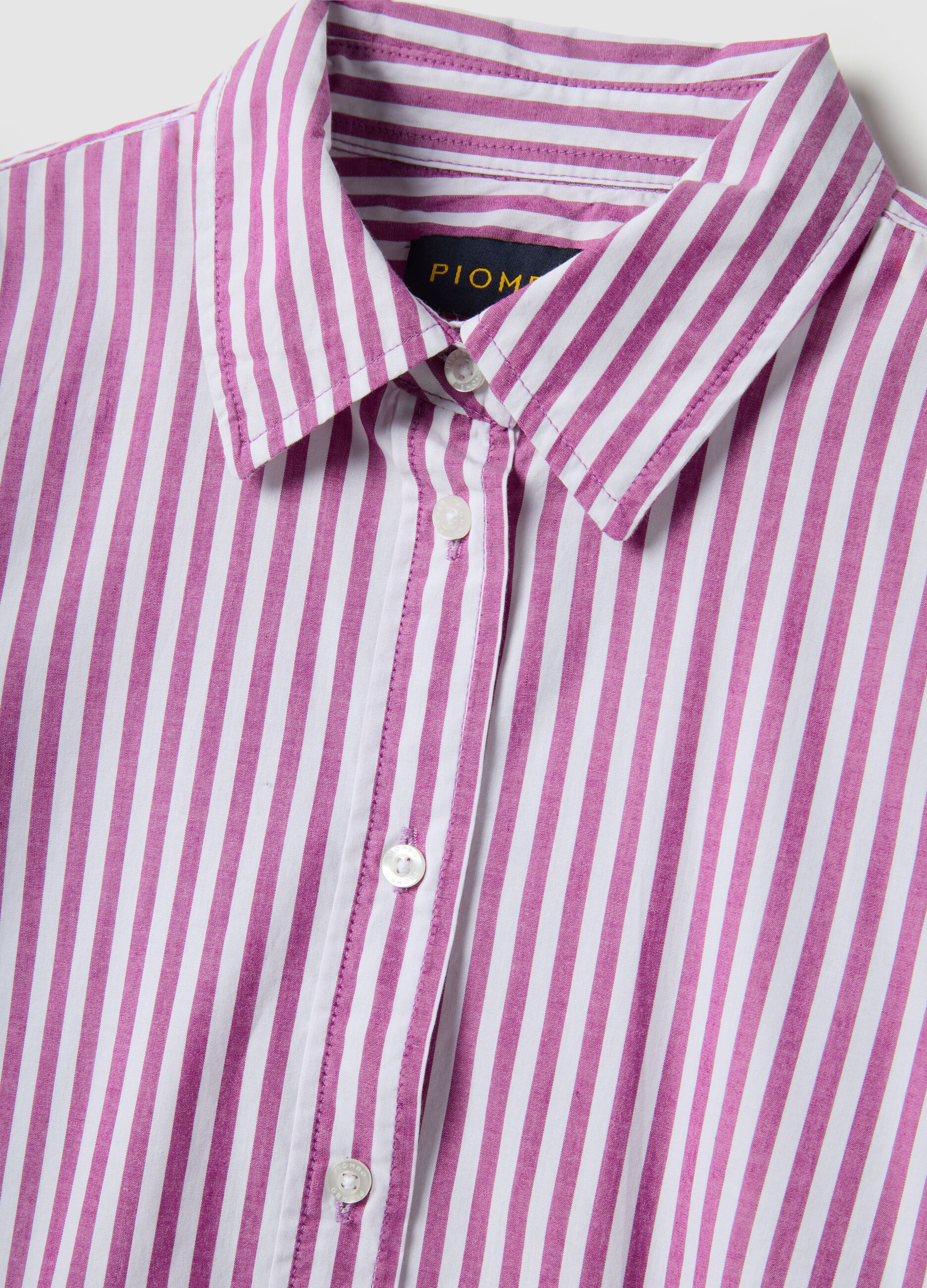 Pure cotton multicolour striped regular fit shirt