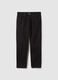 Regular fit black pure cotton trousers_4