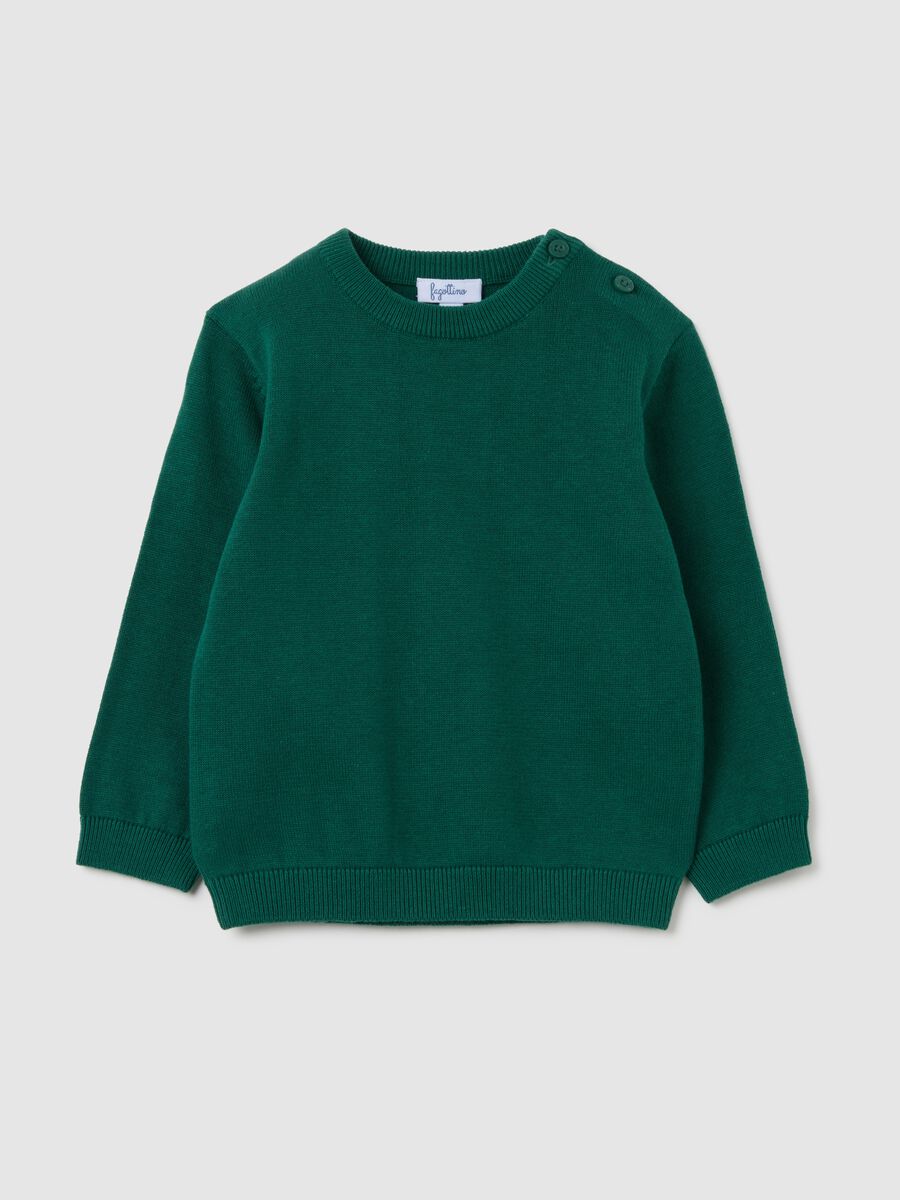 Child's Green Cotton Jumper Regular Fit_0