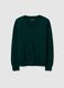 Green V-neck wool sweater_4