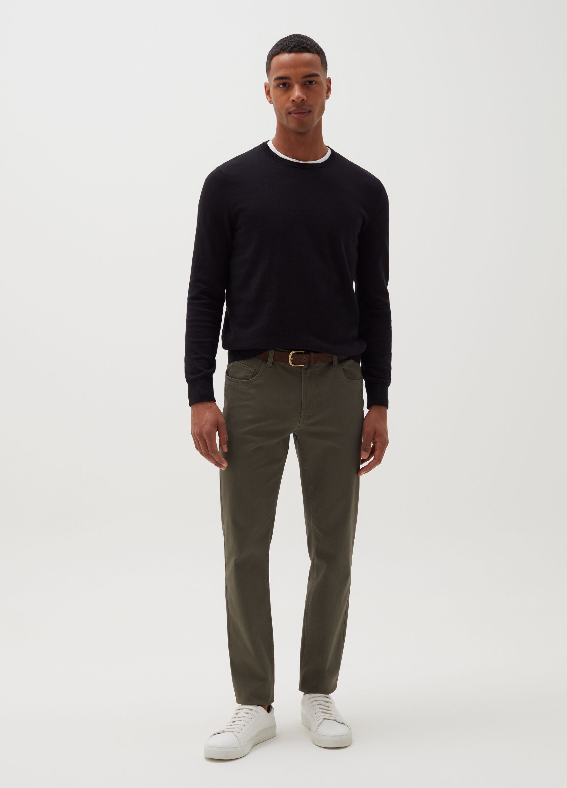 Pantaloni regular fit cinque tasche_0